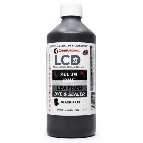 Black leather repair - leather, dye